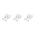 thumbnail image 2 of Qarigey 1 par de pendientes de cobre para mujer, repuesto portátil, decorativo a la moda, para niñas, regalo de cumpleaños, oro blanco Type1 NO1, 2 of 6
