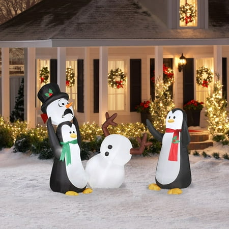 Airblown Inflatable 5' Keep Away Snowman - Walmart.com