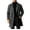 Dark Gray, variant on Miqool Mens Trench Coat Lapel Collar Button Down Business Formal Casual Suit Jacket Winter Long Pea Coat Overcoat with Pockets M-5XL