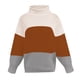 thumbnail image 4 of Suéter de cuello redondo de invierno para mujer, tejido a juego con colores, cuello redondo, suelto, informal, tops, suéter para mujer, 4 of 5