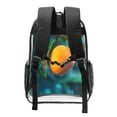 thumbnail image 2 of Honeii Mango In The Rain Print Clear Backpack Heavy Duty Transparent Bag 17" See Through BookBag for Women Men Adults Work Festival Sports Travel, 2 of 7