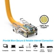 thumbnail image 5 of Cat6 Ethernet Patch Cable Yellow 0.5ft, 550MHZ UTP 24 AWG Bare Copper No Boot Network Patch Cable with RJ45 Connectors – High-Speed Internet Cable LAN Wire, Computer Wire, 5 of 5
