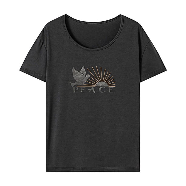 Camiseta para Mujer Verano Streetwear Activewear Camiseta de Manga Corta para Viaje Caminando Gris