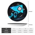 thumbnail image 4 of Lsque Geometry Dash Pattern Ceramic Decorative Plate Decorative Plates with Display Stand Personalized Porcelain Plate Ceramic Ornaments for Wall Hanging Decoration-10in, 4 of 6