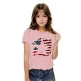 thumbnail image 5 of Jinhomg Boys Girls Graphic T Shirts Casual Short Sleeve America Flag Tees Lightweight Comfy Cotton Crew Neck Tops 4th of July Patriotic Outfit Pink 3 Years, 5 of 9
