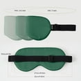 thumbnail image 3 of THXSILK Sleep Mask, 100% Pure Mulberry Silk, Night Eye Shade with Elastic Strap/Headband, Sleep Mask for Your Eyes, Emerald Green, 3 of 7