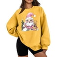 thumbnail image 2 of Women's Christmas Sweatshirts for $10 Thin Fleece Round Neck Loose Long Sleeve Pullover Top Casual, 2 of 5