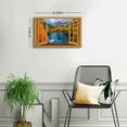 thumbnail image 6 of HFDF Nature Landscape Canvas Wall Art for Living Room Window Rocky Mountains National Parks Painting Rustic Vintage Bear Lake Reflections Posters Contemporary Artwork Decorations 16x12inch Framed, 6 of 6