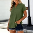 thumbnail image 2 of Kukoosong Women's Classic Polo Shirts Solid Color Short Sleeve Notch Neck with Button Placket for Summer Tennis and Sports, Casual and Preppy Polos for Women, 2 of 7