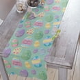 thumbnail image 5 of Newhomestyle Easter Egg Table Runner 13 x 72 inch Happy Easter Spring Colorful Eggs Teal Green Background Table Runner Non-Slip Dresser Scarves for Easter Decorations, Party, Dinner Gatherings, 1 Pack, 5 of 9