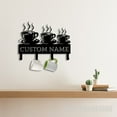 thumbnail image 2 of Craftnamesign Custom Coffee Cups Metal Key Holder, Coffee Bar Decorative Key Holder, Coat Rack, 2 of 5