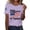 Light Purple, variant on Women 250th Anniversary USA Shirt Women Patriotic Independence Day Shirt Women Casual Crew Neck Top