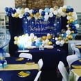 thumbnail image 2 of 129Pcs Navy Blue Gold Balloon Arch Garland Kit - Navy White Gold Confetti Balloons with Balloon Accessories for Graduation Party Baby Shower Wedding Birthday Class of 2020 Prom Decorations, 2 of 4
