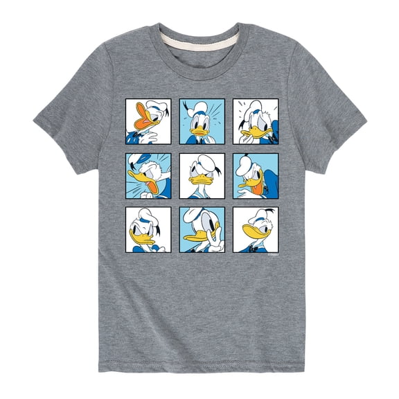 Mickey & Friends - Donald Grid - Toddler And Youth Short Sleeve Graphic T-Shirt