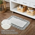 thumbnail image 5 of VHC Brands Ashmont Farmhouse 20"x30" Bathmat Creme Ruched Ruffle Cotton Solid Color Rectangle Bath Decor, 5 of 5