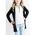 thumbnail image 3 of Langwyqu Girls Cardigan Open Front Casual Long Sleeve Outerwear with Pockets, 3 of 5