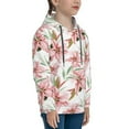 thumbnail image 3 of Xecao Lilies Flowers Print Youth Hoodie Sweatshirt,Boys Hoodies,Essentials Hoodie-Medium, 3 of 6