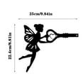 thumbnail image 3 of Sokhug Metal Garden Stake with Girl Holding Key, Outdoor Courtyard Decorative Plugin, Black Rustproof, 3 of 6