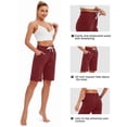 thumbnail image 4 of SPECIAL MAGIC Women’s Cotton Bermuda Sweat Shorts 10" Knee-Length Athletic Shorts with Pockets for Workout Lounge Sports, 4 of 6