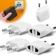 thumbnail image 1 of Adaptador de enchufe europeo, adaptadores de enchufe de salida de Europa, enchufe de alimentación de viaje Conector de alimentación universal Entrada de convertidor de enchufe de pared Enchufe de Europa / Asia (5 piezas, blanco Kuyhfg Bienvenido a Kuyhfg, 1 of 5