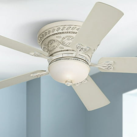 52 Casa Vieja Chic Cottage Hugger Ceiling Fan With Light Wall 52 Casa Vieja Chic Cottage Hugger Ceiling Fan With Light Wall Control Flush Mount Rubbed