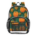 thumbnail image 3 of Iauyy Clear Backpack Heavy Duty PVC Transparent Backpack for College Workplace, Pumpkins and Autumn, 3 of 8