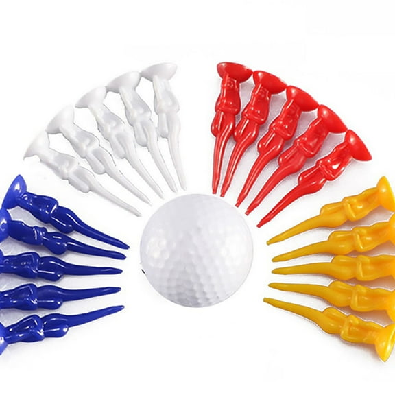 HOOWIFFY 24Pcs Golf Plastic Tees Small Size Red Golf Tees for Men Improve Swing Accuracy