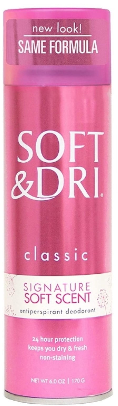 Soft Dri Classic Aerosol Anti Perspirant Deodorant Signature Soft Scent 6 Oz Walmart Com Walmart Com