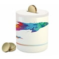 thumbnail image 1 of Dolphin Piggy Bank, Multicolored Animal Design Watercolor Pattern Vibrant Ocean Mammal Image Print, Ceramic Coin Bank Money Box for Cash Saving, 3.6" X 3.2", Multicolor, by Ambesonne, 1 of 4