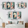 thumbnail image 4 of Designart "Retro Minimalism in Pink Geometric Dreaming VII" Modern Geometric Framed Wall Art Set Of 3 - Pink Abstract Frame Canvas Set For Living Room Decor, 4 of 7