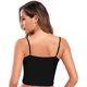 thumbnail image 2 of Mujeres Casual V Cuello Acanalado Top Arriba superpuesto Cami Superior Top sólido Top Negro CH Negro CH Xishao ropa, 2 of 2