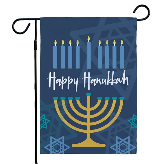 Menorah Garden Flag