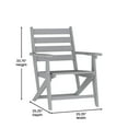 thumbnail image 6 of Flash Furniture Tolleson Commercial Grade Adirondack Dining Chair Gray (LEHMP203710GRY), 6 of 11