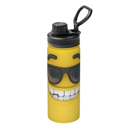 

Hirioo Smiling With Sunglasses for 18oz Sports Insulated Kettle for Gym Hiking Camping Running Mountain Bike Outdoor Sports