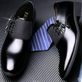 thumbnail image 3 of Frhoxug Men's Smooth Slip-On Dress Shoes For Wedding Party Office, 3 of 7