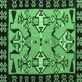 thumbnail image 1 of Ahgly Company Indoor Square Abstract Emerald Green Modern Area Rugs, 6' Square, 1 of 4