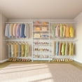 thumbnail image 6 of Timate P3 Closet System, Expandable Wall Mounted Closet System with 6 Adjustable Shelves & 4 Expandable Hanger Rods, White, 6 of 9