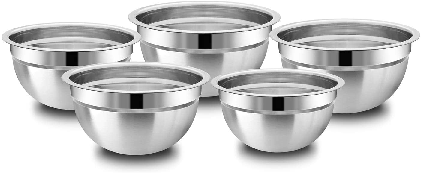 Metal Mixing Bowls,Stainless Steel Kitchen Tool for Cooking ...