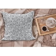 thumbnail image 2 of Psychedelic Fluffy Throw Pillow Cushion Cover, Circles Like Nested Eyeballs Abstract Pattern Modern Ornamental Print, Decorative Square Accent Pillow Case, 26" x 26", White Grey, by Ambesonne, 2 of 5