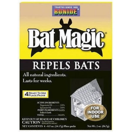 Bonide 876 4-Pack Bat Magic All Natural Non Toxic Bat Repellent For Indoors - Quantity of 6