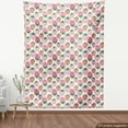 thumbnail image 4 of Ambesonne Summer Fabric by the Yard Upholstery, Strawberries Hand-Drawn Art, 2 Yards, Pastel Pink Apple Green, 4 of 5