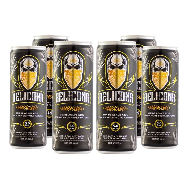 Six Pack Bebida Belicona Maracuyá Lata 355 Ml Belicona Bebida Alcohólica Preparada