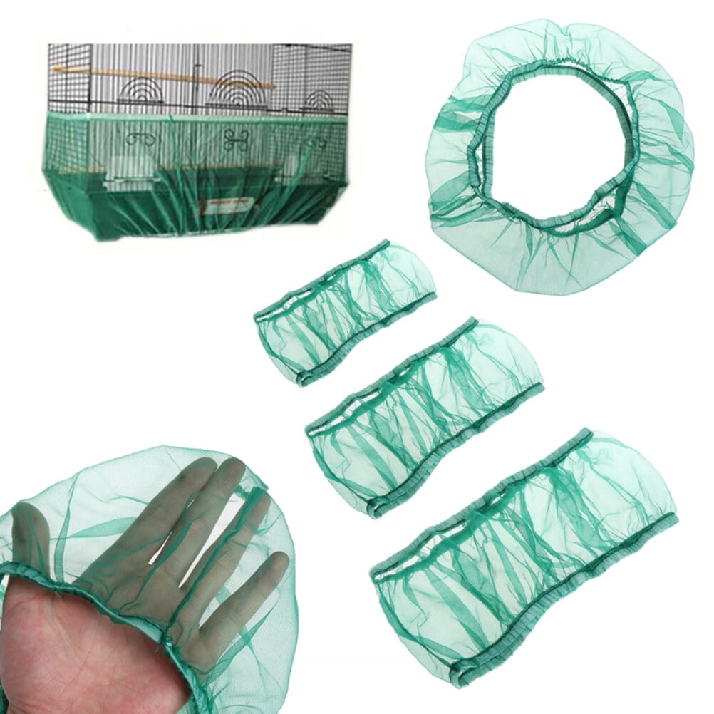 UPGRATOR Machine Washable Green Mesh Cage Cover for Pets Fits Securely Prevents Scatter and Shifts