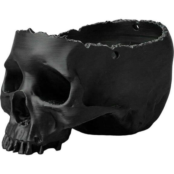 Hanging Skull Planter Pot Halloween Gothic Skeleton Pot for Succulent Plants Flowers Horror Head Wall Decoration