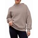 thumbnail image 1 of Sudaderas de Gran Tamaño para Mujer, Jersey de Cuello Alto, Sudaderas con Capucha de Larga, Tops, Conjuntos de Moda de Otoño, Ropa. Color Café S, 1 of 8