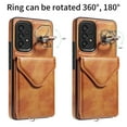 thumbnail image 3 of Allytech Galaxy A53 5G Case Wallet with Cards Holder & Detachable Shoulder Strap, Ring Holder Kickstand Vintage PU Leather Shockproof Wallet Case Cover for Samsung Galaxy A53 5G - Brown, 3 of 14