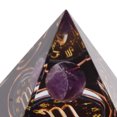 thumbnail image 2 of Yajisi Orgonite Pyramid Positive Energy Generator 2 inches / 5 cm Healing Crystal Chakra Meditation Zodiac Decor Figurine Knick-Knacks - Scorpio, 2 of 4
