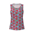 thumbnail image 3 of Picia Hand Drawn Strawberry Pattern Women's Workout Tank Top,Breathable Activewear,Slim Fit Athletic Top,Versatile Workout Moisture-wicking top-Small, 3 of 9