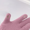 thumbnail image 4 of workcargo Pink Pom Pom Knitted Gloves - Free Size for Juniors, Warm Knitting Cotton, Ribbed Cuffs, Casual Winter Gloves for Daily & Outdoor Use, 4 of 4