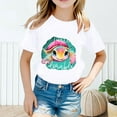 thumbnail image 2 of Tenue de Mode pour Tout-Petit Fille Tout-Petit T-Shirts à Manches Longues Fille Mignon Mode Imprimé Confortable Col Rond T-Shirt à Manches Courtes Été Décontracté Ample T-Shirt Hauts, 2 of 4